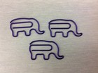 10x BIG D-CLIPS VIOLETT Büroklammern ELEFANT; Metallic Purple Paper Clips