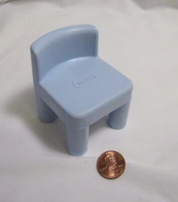 Little Tikes Dollhouse-Sized Blue Chair For Kitchen Table For 4-6 Inch Doll - Image 1 of 3