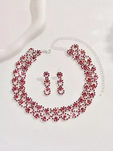 Fashion Jewelry 2 PCS Set Gift Women's Designer Noble Party Earrings Necklace - Bild 1 von 1