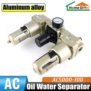 AC5000 Air Compressor Filter Oil Water Separator Trap Filter w/ Regulator Gauge - Picture 1 of 21
