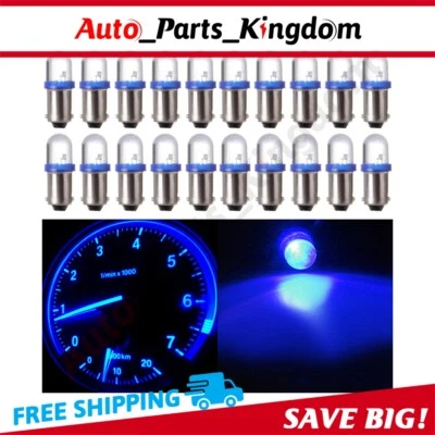 20X BA9S XENON BLUE LED LAMP INSTRUMENT CLUSTER DASHBOARD LIGHT BULBS FOR FORD - Изображение 1 из 4