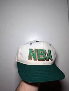 Vintage 90's NBA White Snapback AJD Hat Official Licensed Basketball Made in USA - Picture 1 of 5