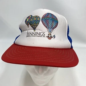 1980s Jennings MFG Trucker Cap Hat Adjustable Rope Snapback Mesh & Foam -SAN SUN - Picture 1 of 10