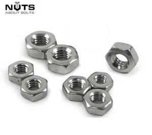 HEX FULL NUTS A2 STAINLESS STEEL M2 M3 M4 M5 M6 M8 M10 M12 M14 M16 M20 - Picture 1 of 1
