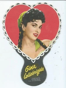 ORIGINAL. GINA LOLLABRIGIDA. WERBUNG. Lüfter. SPANIEN. 50er Jahre. THEATER. KINO. - Bild 1 von 2