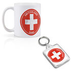 1 Mug & 1 Rectangle Keyring Uster Switzerland Flag Circle #60707