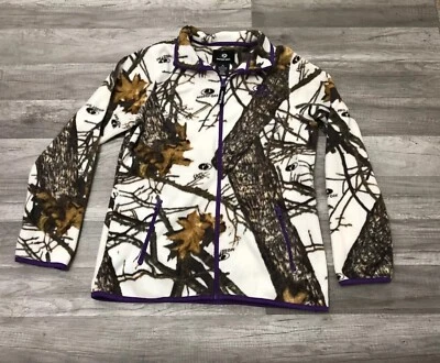 Chaqueta básica de caza de nieve Mossy Oak para mujer M blanca polar camuflaje cremallera completa Foto 1 de 4