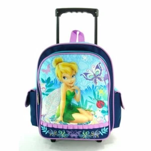 Tinkerbell Navy Blue Toddler Wheeled Backpack Small Rolling 12" Travel Bag - Picture 1 of 1