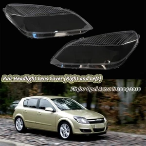 For Opel Astra H 2004-2010 Halogen Headlight Headlamp Lens Cover Left & Right - Picture 1 of 10