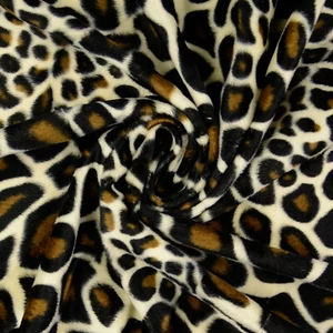 FELLIMITAT Stoff Kunstfell Tierfell Sitzsack GIRAFFE BRAUN SCHWARZ EUR 10,98/m - Bild 1 von 3