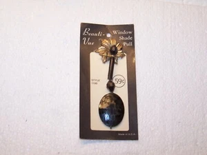 NOS NIP new on a card Beauti Vue Window Shade Pull Black Style 1100 - Picture 1 of 3