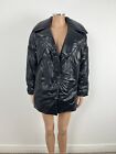 COLLUSION ASOS Black Nylon Wadded Puffer Blazer Jacket Coat Oversized Uk 8 10 12