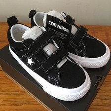 Converse All Star Black Toddler Shoes US 8/UK 8/15cm Suede RRP $70