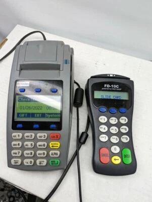 First Data credit card machine and pin pad FD50 - Image 1 of 4