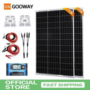 120W 200W 300W Solar Panel Kit 12V With Mounting Brackets RV Caravan Camper Van - Picture 1 of 13