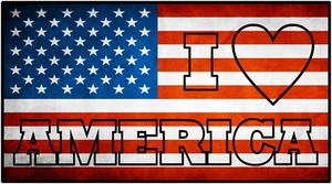 I Love America Sticker Decal Flag American Flag Car Truck window USA 7 sizes - Picture 1 of 2