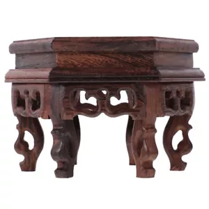Wooden Plant Stand Fish Bowl Riser Cylinder Pedestal Adjustable Indoor - Picture 1 of 12