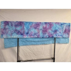Manta Minkyholic Hecha a Mano 58x34 Tie Dye Púrpura Azul Lujo Abrazo Tiro - Imagen 1 de 6