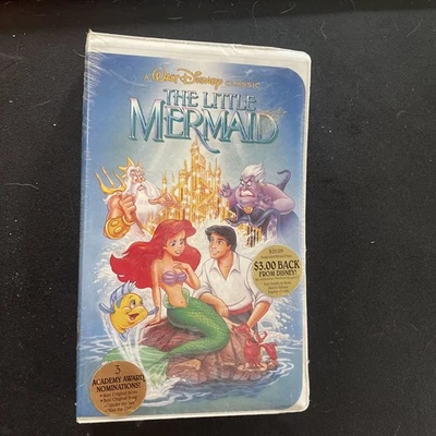 New Sealed Disney’s Little Mermaid VHS Movie Banned Cover Black Diamond Classic - Image 1 of 4