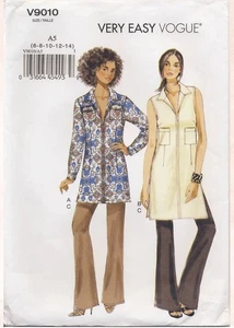 Maglione tunica top e pantaloni Very Easy modello Vogue V9010 Misses taglia 6-14 non tagliato - Foto 1 di 7
