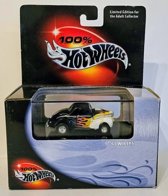100% Hot Wheels 2000 Cool Collectibles Black Box '41 Willys Hot Rod - Image 1 of 4