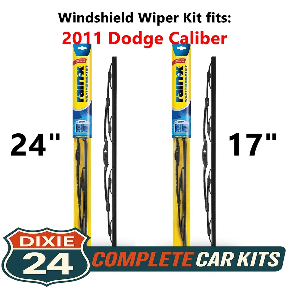 Rain-X Weatherbeater Windshield Wiper Kit fits: 2011 Dodge Caliber (24" & 17") Foto 1 de 4