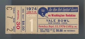 JOE THEISMANN NFL DEBUT TICKET 1974 WASHINGTON REDSKINS - NATIONAL SIGNER - Picture 1 of 2