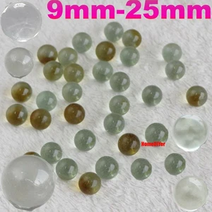 9mm-25mm Clear Glass Marbles Transparent Solid Balls Toys Games Vase Decoration - Picture 1 of 29