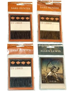 4x Pomegranate Ex libris Bookplate Stickers Packs of 24 Allen Lewis, Dard Hunter - Imagen 1 de 20