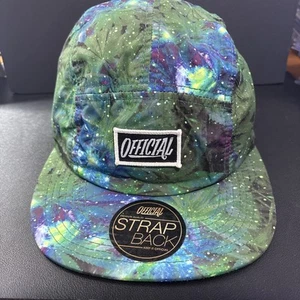 Official Galaxy Weed 5 Panel Leather Strap Hat Cap Official Crown Of Laurels - Picture 1 of 7