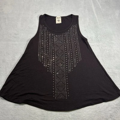 Camiseta sin mangas Y2K vocales estrás para mujer pecho medio 16 gótico bruja grunge de colección Foto 1 de 4