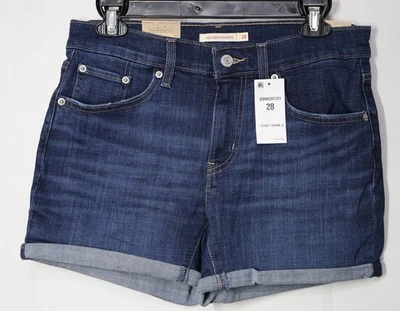 Levi's Mid Length Women's Mid Rise Shorts, Blue, Size 28 (299650131) - Image 1 of 4