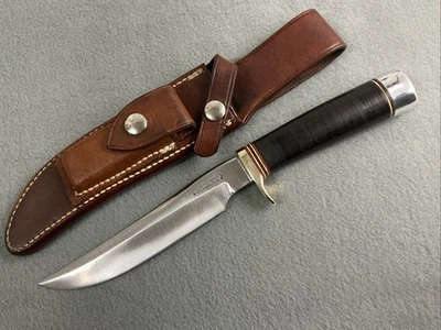 VTG RANDALL MODEL 3 HUNTER  6 IN. FIXED BLADE HUNTING OUTDOOR KNIFE & BELT CASE - Image 1 of 4