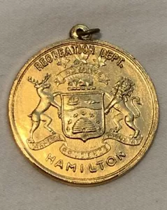 Hamilton Recreation Department Gold Medal (Ontario, Canada) Coat Of Arms - Foto 1 di 2