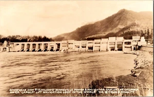 Postkarte Bonneville Dam Columbia River Bonneville Oregon RPPC unbesendet - Bild 1 von 2