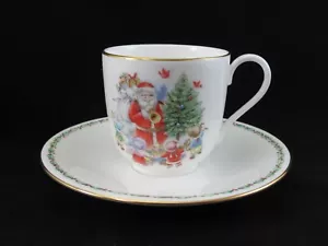 Mikasa Jolly St. Nick TASSE & UNTERTASSE CAF01 Weihnachten Urlaub Vintage - Bild 1 von 11