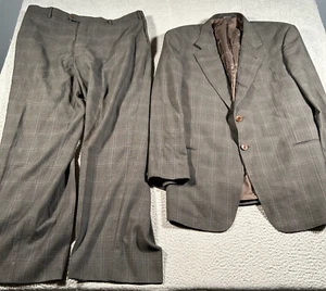 Traje Armani Collezioni Hombre Talla 46R Lana a Cuadros Dos Botones Sencillo DEFECTOS* - Imagen 1 de 23