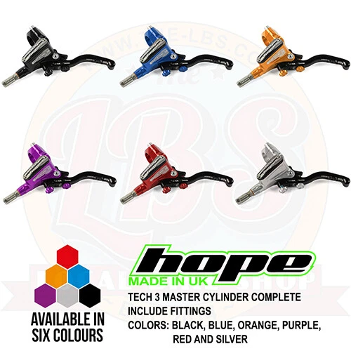 Palanca de cilindro maestro Hope Tech 3 completa - Todas las opciones - Totalmente nueva Foto 1 de 1