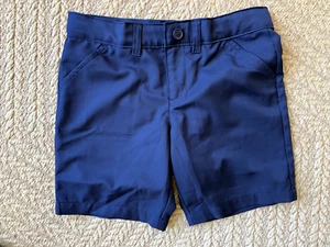 French Toast navy blue uniform shorts  performance fabric girls size 10 - Picture 1 of 4