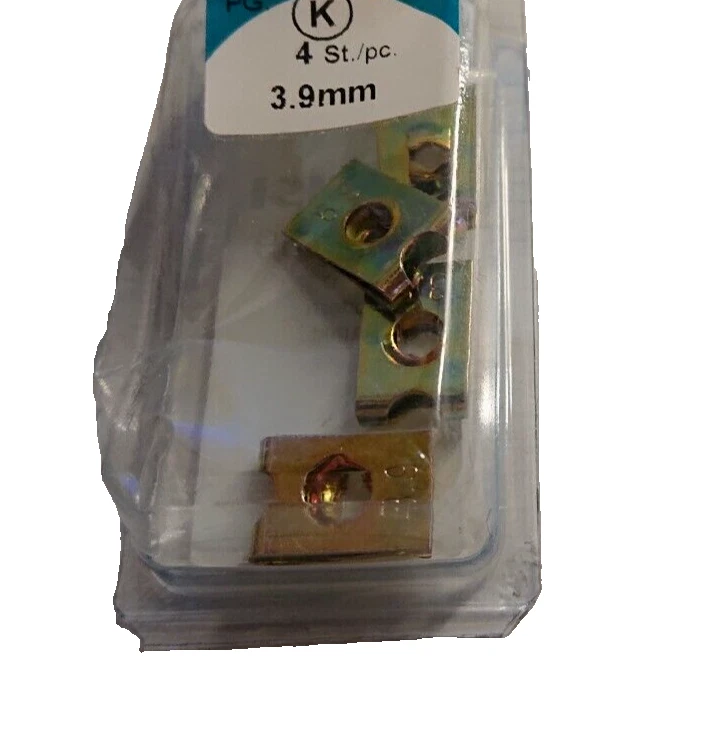 Blechmuttern 3,9 mm Klemmmutter gelb oder Silberfarben verzinkt Schnappmuttern - Bild 1 von 1