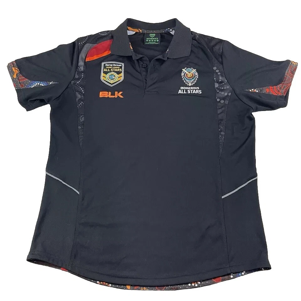 Футболка поло Harvey Norman Rugby Indigenous All Stars NRL Australia черная L 2004 - Изображение 1 из 4