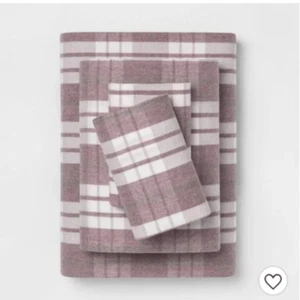 NWT Purple Plaid Striped flannel sheet set TWIN - Picture 1 of 5