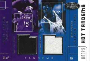 2002-03 Vince Carter Tracy McGrady Hoops Hot Prospects HOT TANDEMS #77/100 JSY - Picture 1 of 2