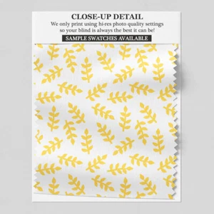 195 Scattered Leaves Yellow Roller Blind - various sizes, blackout - Picture 1 of 4