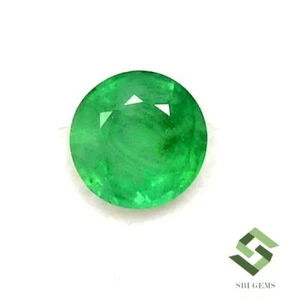 5.50 mm Natural Emerald Round Cut 0.57 CTS Untreated Loose Certified Gemstone - Foto 1 di 6