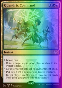 MTG Quandrix Command (217p/180) Strixhaven School of Mages Promos LP FOIL - Picture 1 of 1