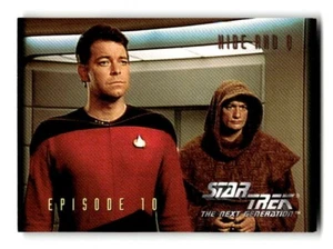 1994 Skybox STNG Trading Card #39 Episode 10 Hinde and Q - Bild 1 von 4
