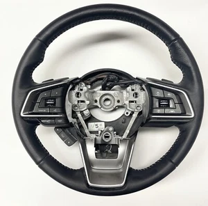 2018 2019 SUBARU LEGACY OUTBACK BLACK STEERING WHEEL PADDLE SHIFTER OEM - Picture 1 of 8