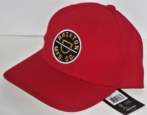 Brixton Crest C MP Red Trucker Adjustable Snapback hat cap - Picture 1 of 4