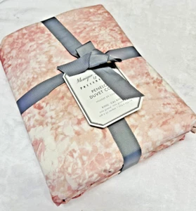 Pottery Barn Monique Lhuillier PENELOPE King Cali DUVET Romantic Spring Pink NEW - Picture 1 of 7